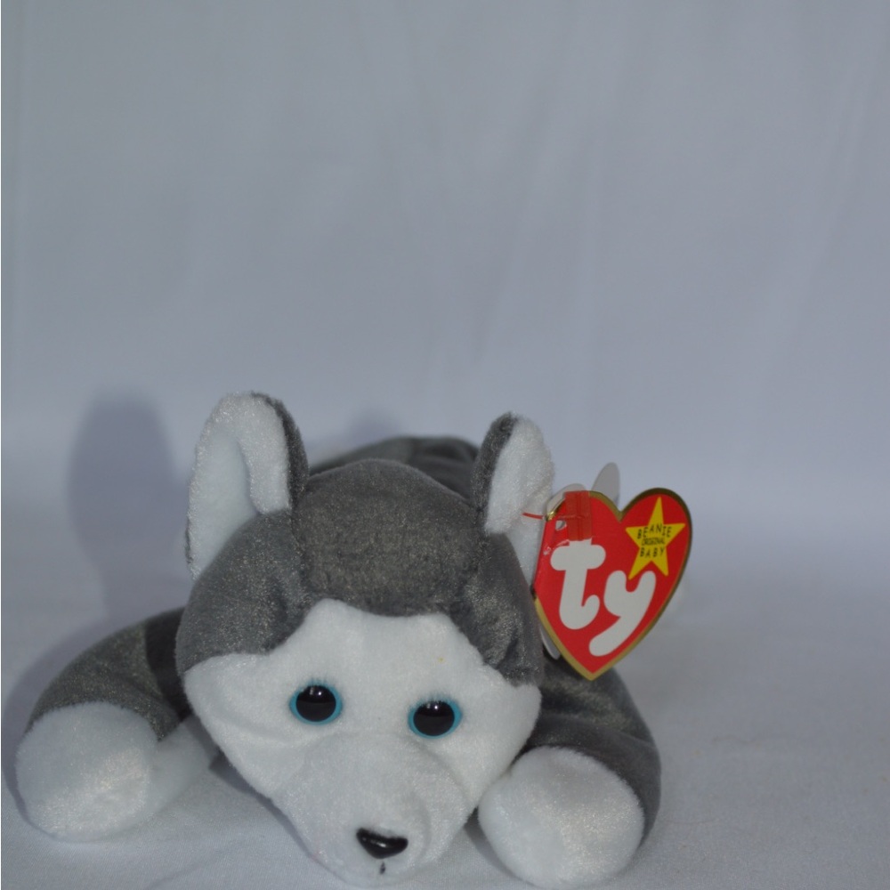 Rare 1996 Ty Beanie Baby - Nanook Husky Mint PE Pellets W Errors